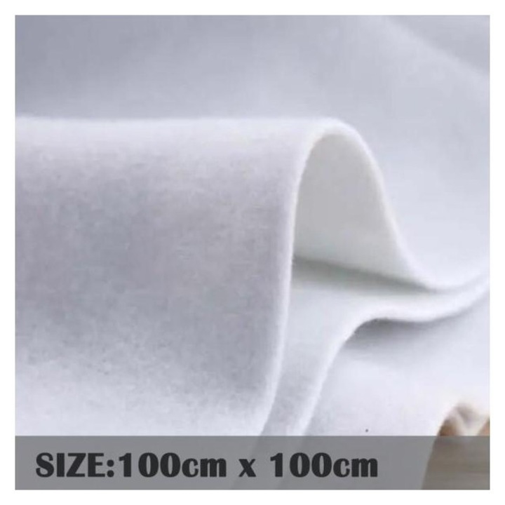 Textil közbélés, ragasztós, krém, 100x100cm