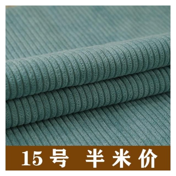 Textil kordbársony anyag, pamut poliészter, kék fekete fehér, 50x150cm