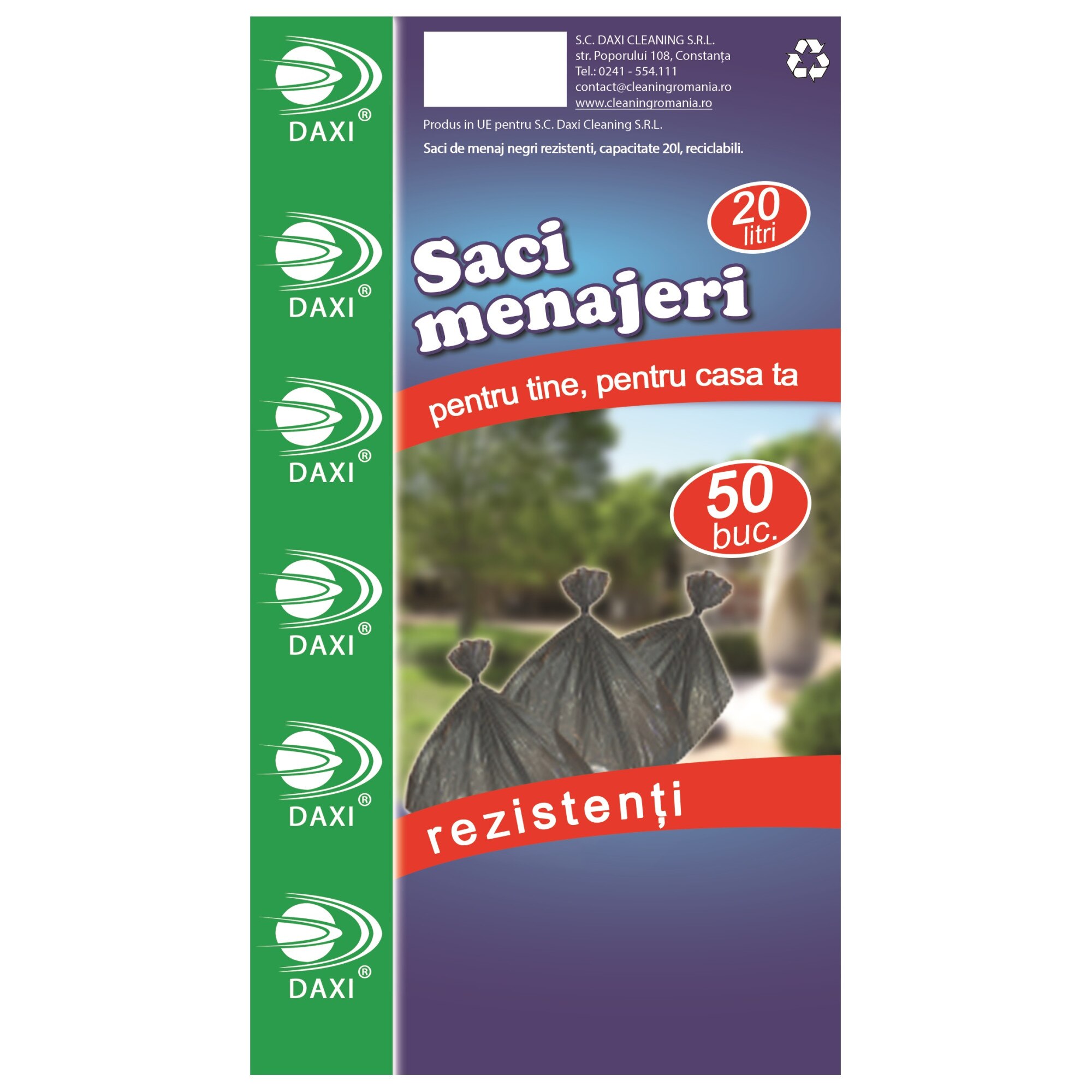 Saci menaj negri 20L 50/rola rezistenti