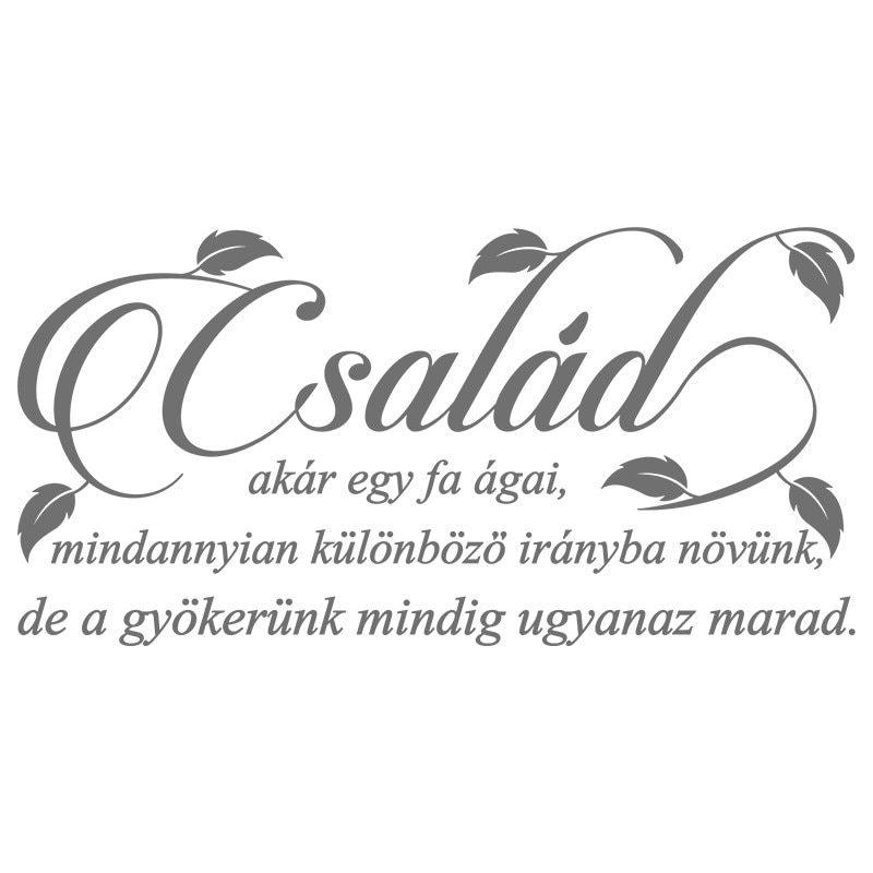 Sticker Decorativ - SMAER - Család - 120cm x 60cm - Gri