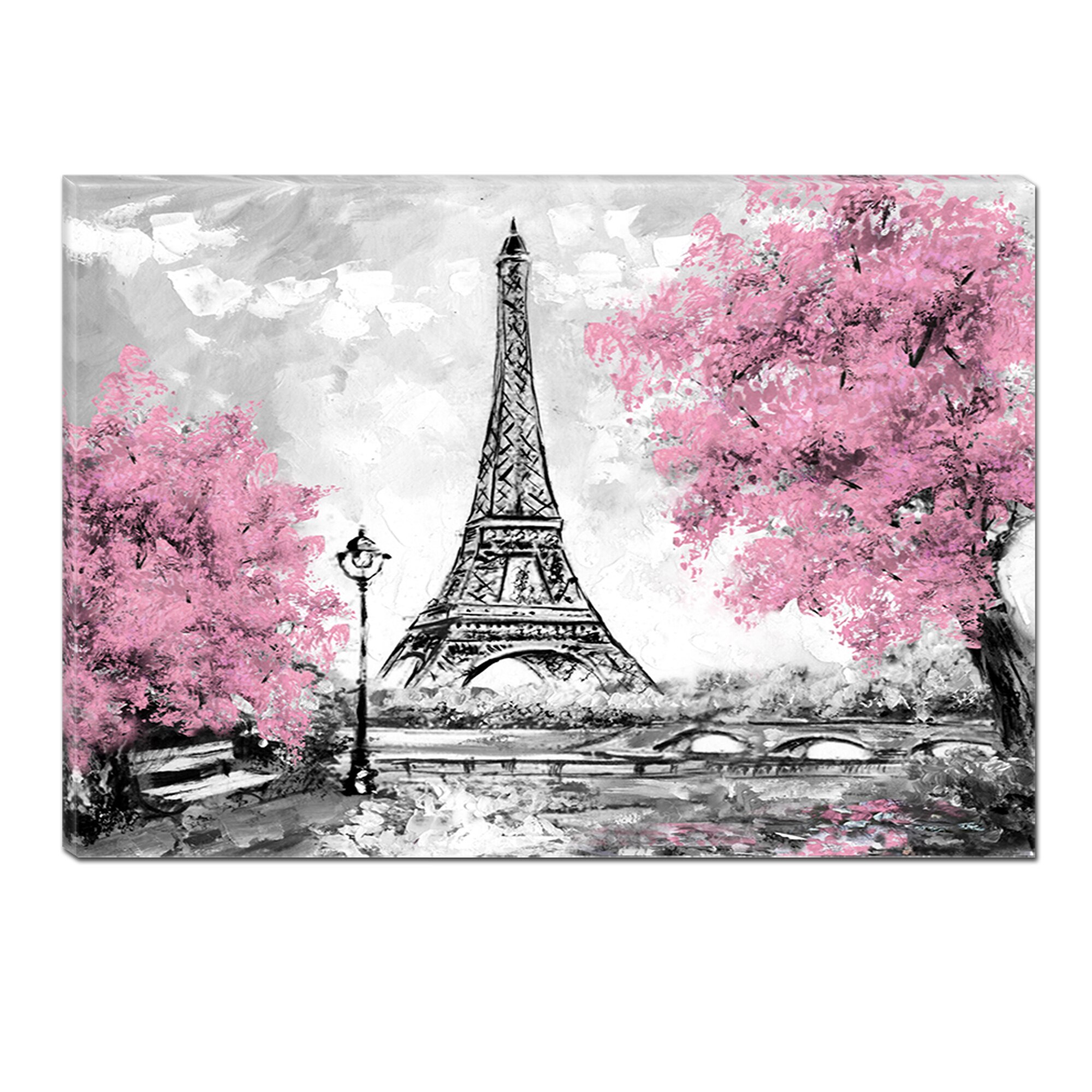 Tablou DualView Startonight Parisul Roz, Abstract, Luminos in intuneric, 70 x 100 cm