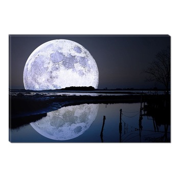 Tablou DualView Startonight Luna Plina Uriasa, Albastru, Luminos in intuneric, 70 x 100 cm Tablou DualView Startonight Luna Plina Uriasa, Albastru, Luminos in intuneric, 70 x 100 cm