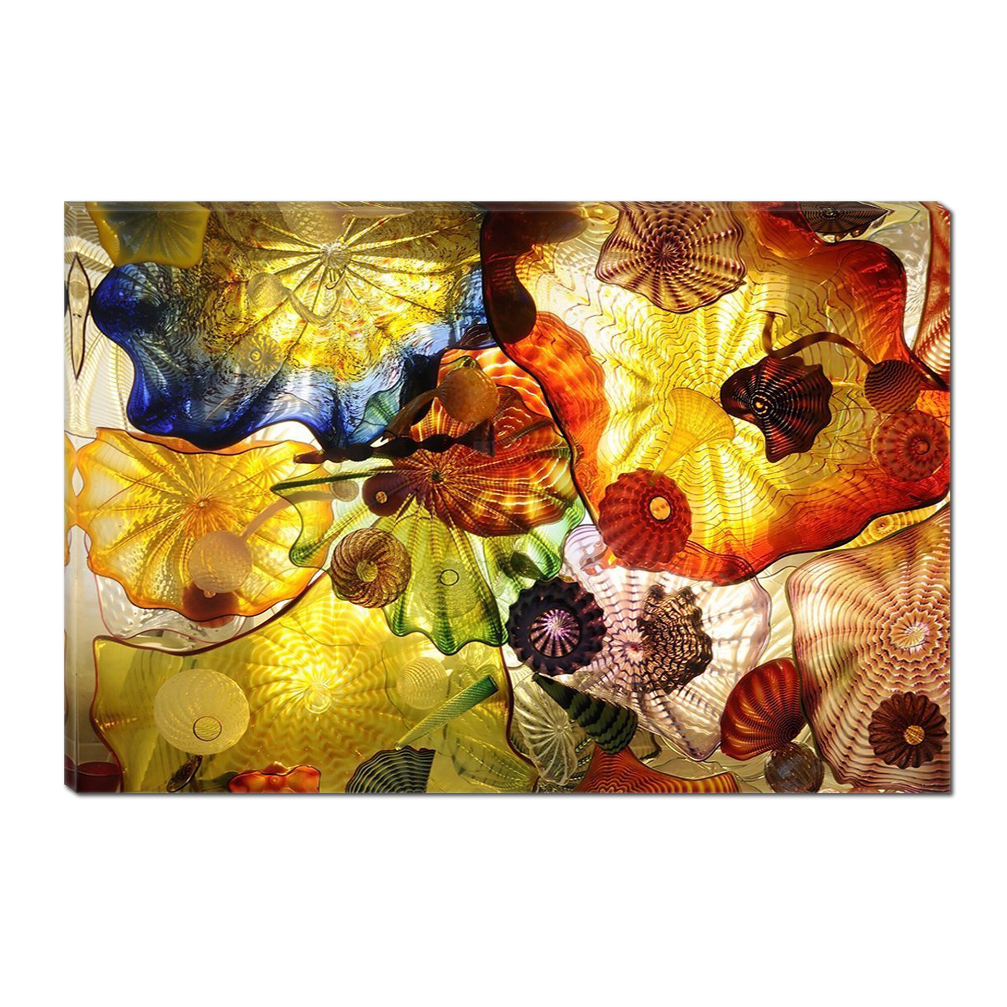 Tablou DualView Startonight Abstract Rosu, Luminos in intuneric, 70 x 100 cm