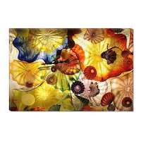 Tablou DualView Startonight Abstract Rosu, Luminos in intuneric, 70 x 100 cm