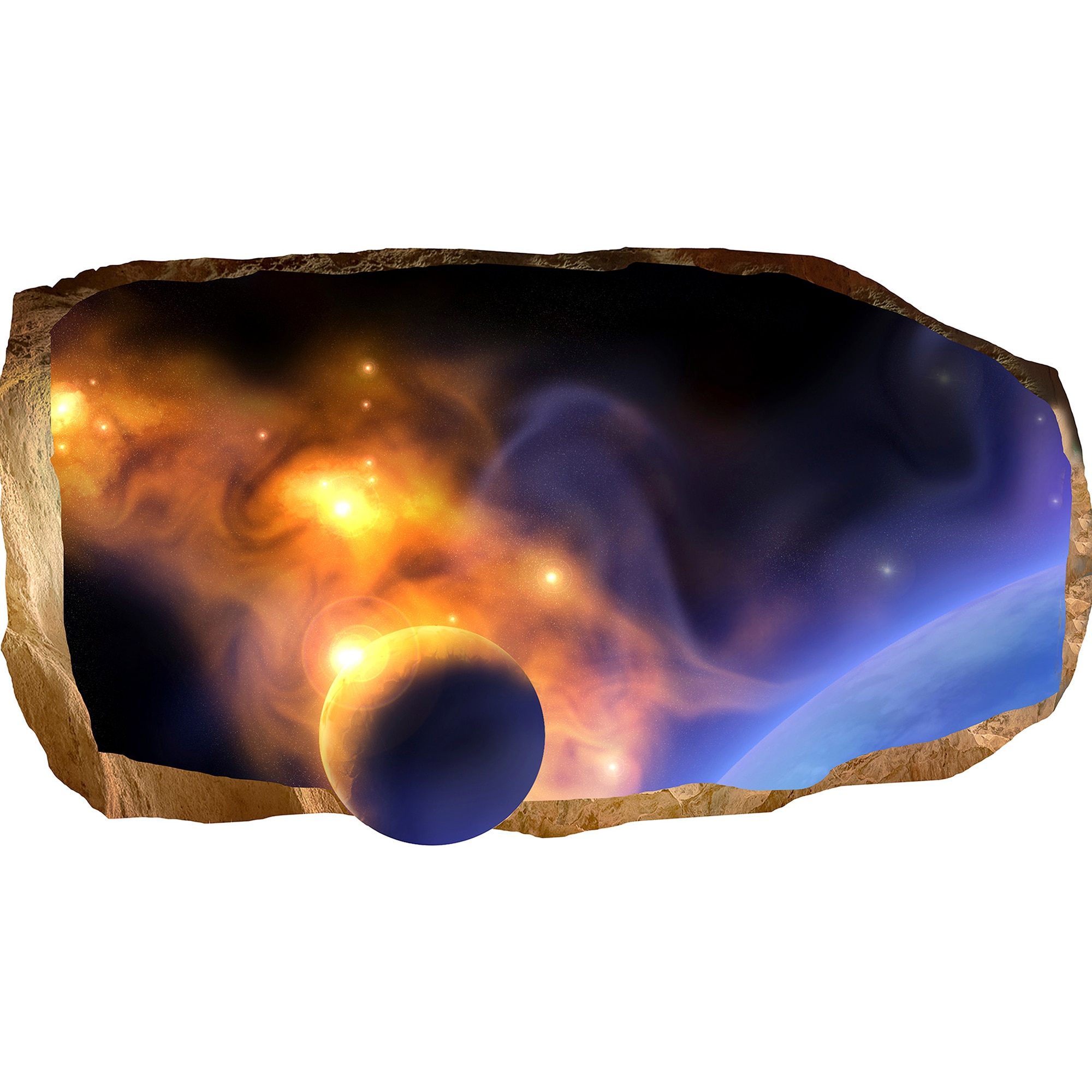 Fototapet 3D Startonight Planeta si Galaxia, Abstract, Luminos in intuneric, 0.82 x 1.50 m