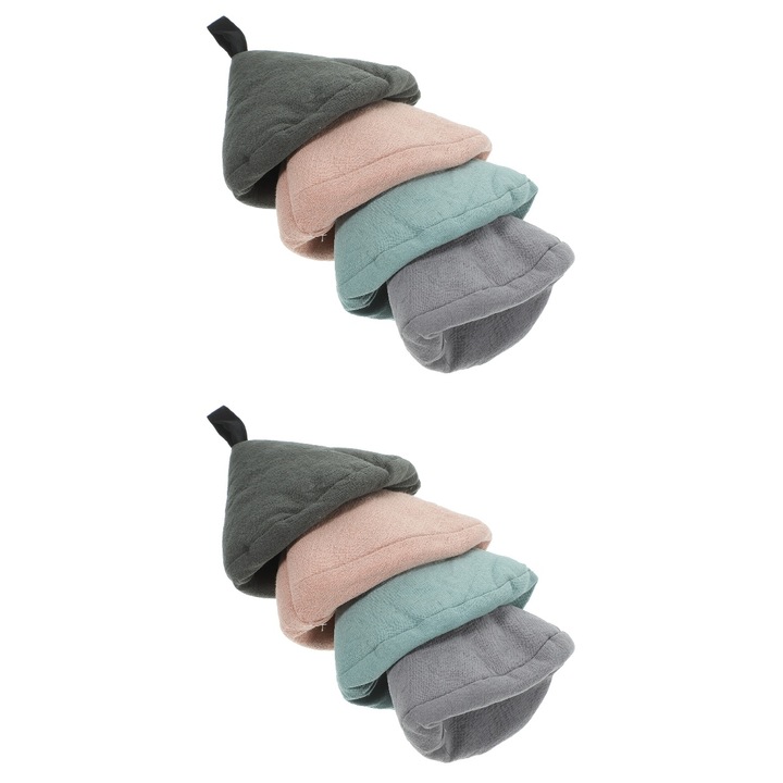 YANYXR konyhai kesztyű szett 8 darabos, hővédelem, háromszög, textil, többszínű