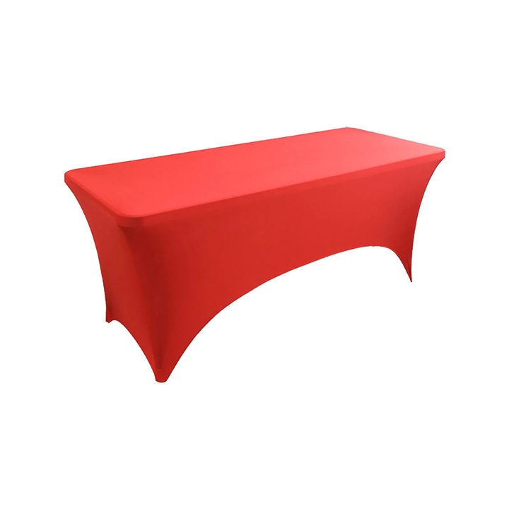 YANYXR téglalap alakú spandex asztalterítő, piros, rugalmas, 183x76cm