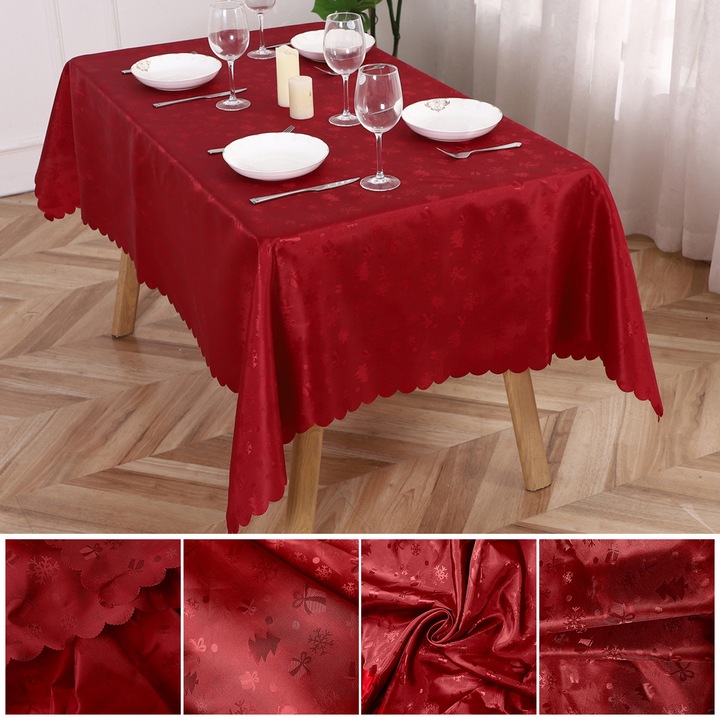 YANYXR jacquard virágos vízálló asztalterítő 150x180cm
