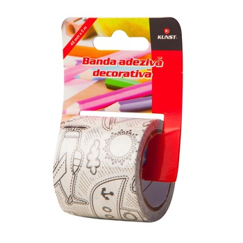 Banda adeziva decorativa Kunst Design 500x4.8 cm, tip Duct Tape Banda adeziva decorativa Kunst Design 500x4.8 cm, tip Duct Tape