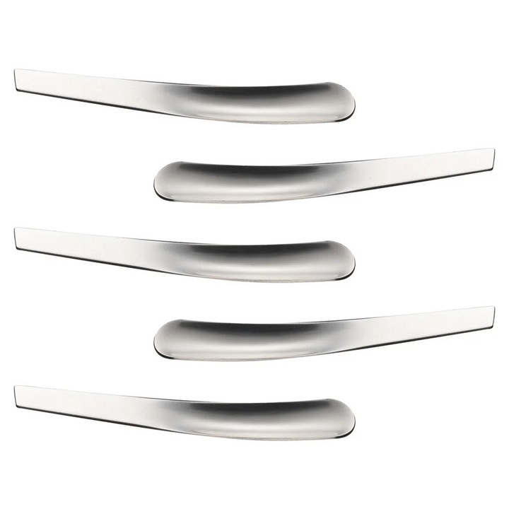 Set 10 linguri YANYXR inox argintiu 10.7x1.5x0.2cm