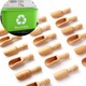 Set 12 lingurite mini lemn natural, 7.5x2.3cm, pentru baie ceai cafea