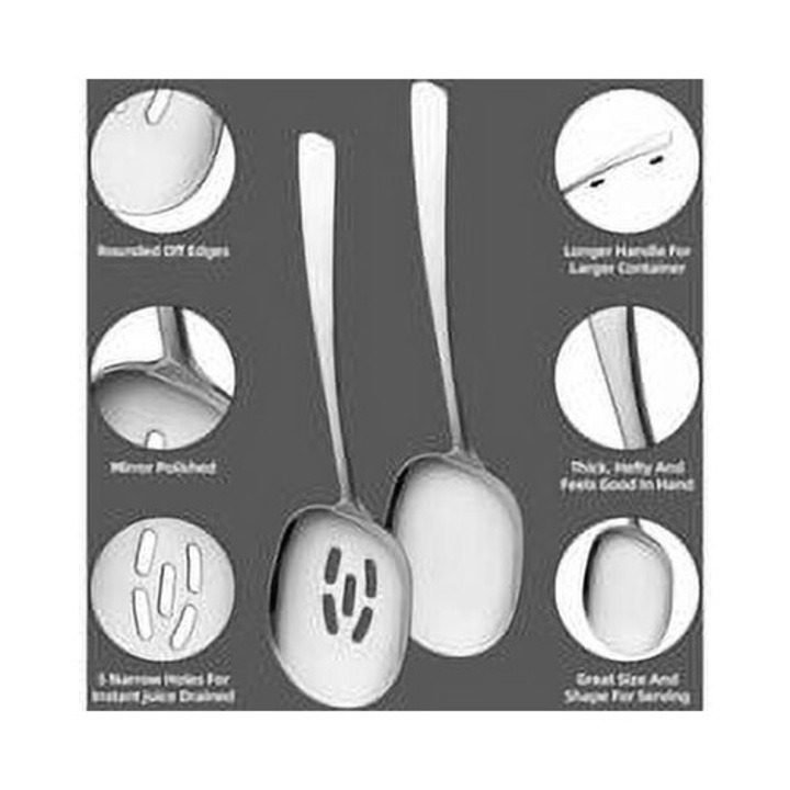 Set linguri servire YANYXR inox 1 simpla 1 cu gauri