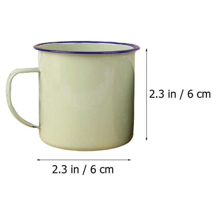 Set 6 cani emailate YANYXR vintage multicolor 6x6x6cm
