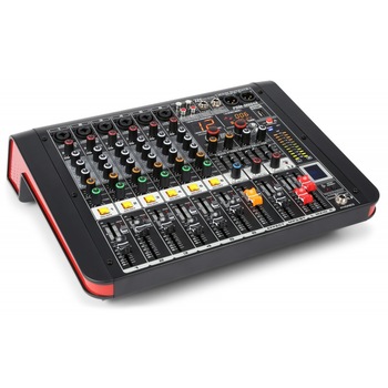 Mixer activ cu amplificare, 6 canale, Bluetooth/USB, 2x200W RMS, Power Dynamics PDM-M604A Mixer activ cu amplificare, 6 canale, Bluetooth/USB, 2x200W RMS, Power Dynamics PDM-M604A
