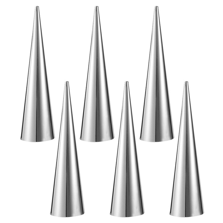 Set 6 forme croissant YANYXR, inox, conice, 10x5cm