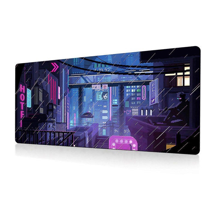 Mousepad gaming multicolor 40x90cm ergonomic cu design Tokyo street