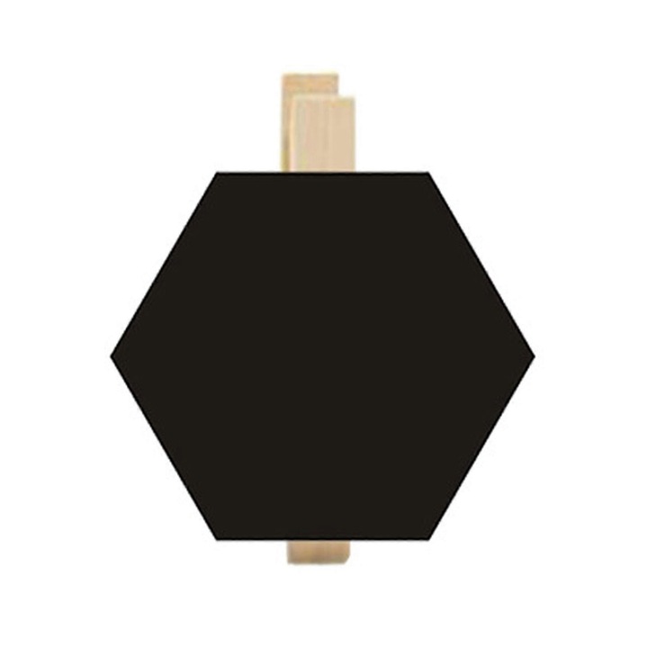 Set 50 buc Table mici din lemn cu cleme, negru, dimensiuni asortate