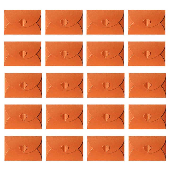 Set 20 plicuri mini colorate, hartie, multicolor, 7x10.5cm
