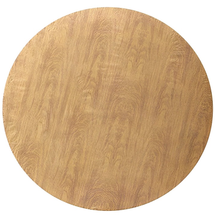 Vízálló kerek asztalterítő fa/szövet textúrával, PVC, 95x112cm vagy 114x140cm