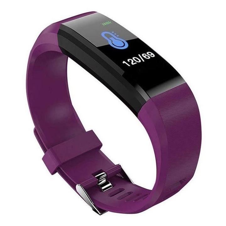 Bratara fitness smart 115plus multifunctionala, Bluetooth, rezistenta la apa, mov, 0.96inch