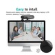 Уеб камера USB 1080P с микрофон и защита на личните данни, въртене на 180°, черна