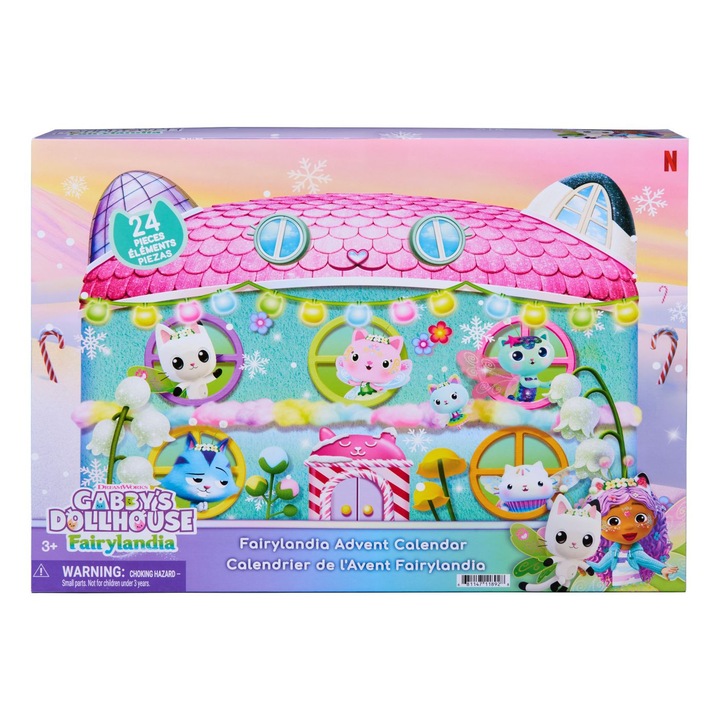 Комплект фигурки Spin Master Gabby's Dollhouse Fairylandia Адвент календар, 24 изненади, многоцветен