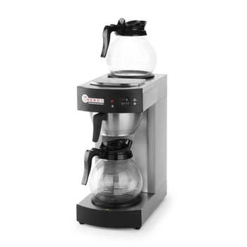 Cafetiera profesionala, Hendi, cana 1.8 lt, 2100W, 2 plite mentinere la cald, carcasa si suport filtru din inox Cafetiera profesionala, Hendi, cana 1.8 lt, 2100W, 2 plite mentinere la cald, carcasa si suport filtru din inox