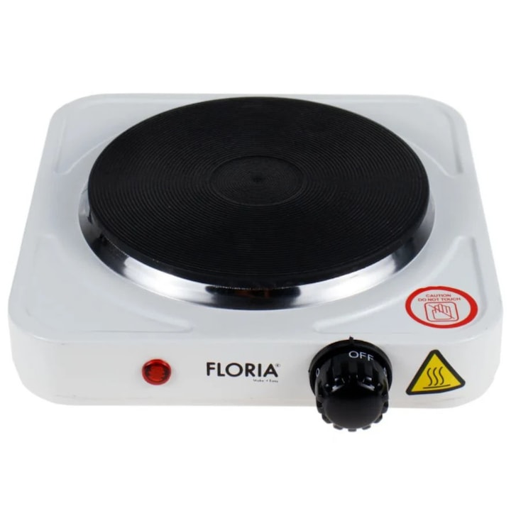 Kuchenka electrica, Eldom PG23, 2 plite, 2000W, argintie, 43,3x21,2x4,4cm, set cu instructiuni