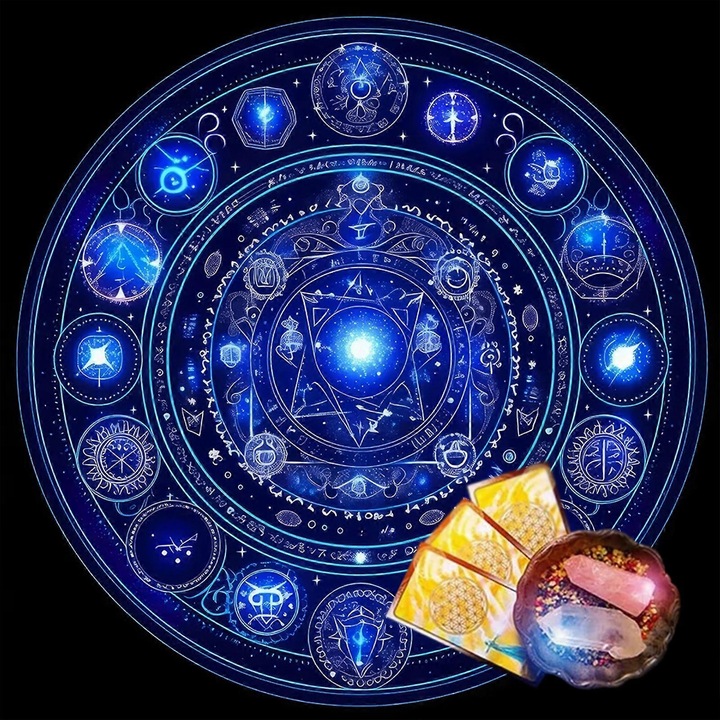 Tarot asztalterítő flanel 50x50cm többszínű