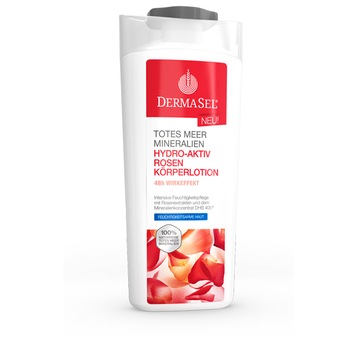 Lotiune hidro-activa de corp cu trandafir, Dermasel, 250 ml Lotiune hidro-activa de corp cu trandafir, Dermasel, 250 ml