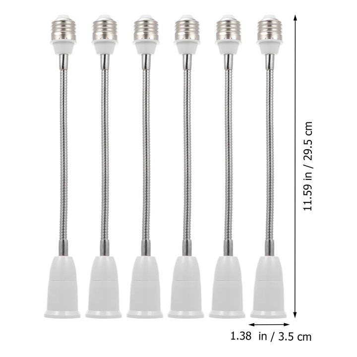Extensie suport bec E27 YANYXR metal flexibil 29.5x3.5x3.5cm