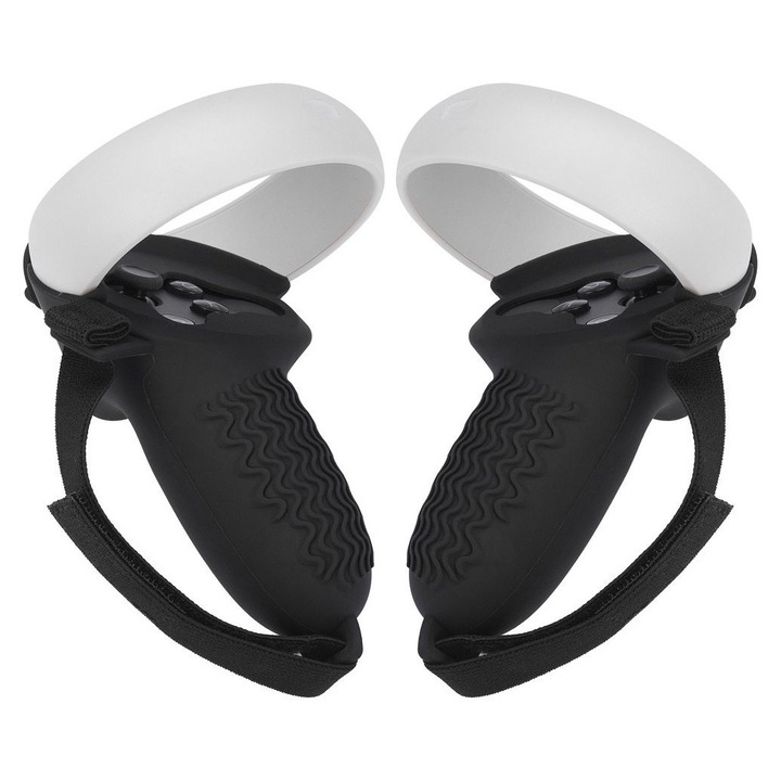 Husa siliconica protectie controler Oculus Quest 2 alb