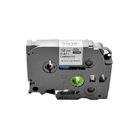 Banda laminata compatibila Brother P-touch TZe-231, 12 mm, negru pe alb, pentru rafturi, inventariere si organizare profesionala
