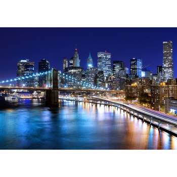 Fototapet de perete autoadeziv si lavabil Luminile din New York 270 x 200 cm Fototapet de perete autoadeziv si lavabil Luminile din New York 270 x 200 cm