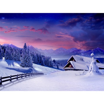 Fototapet Iarna la munte (380 x 255 cm) Fototapet Iarna la munte (380 x 255 cm)