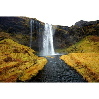 Fototapet din autocolant de perete Drum de apa spre cascada 270 x 200 cm Fototapet din autocolant de perete Drum de apa spre cascada 270 x 200 cm