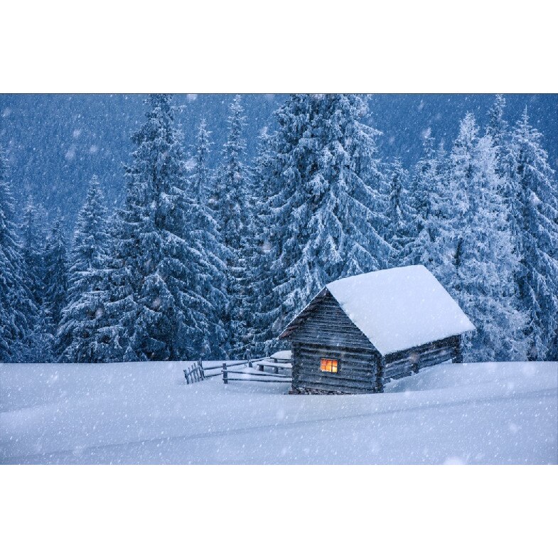 Fototapet de perete autoadeziv si lavabil Luminita din cabana 270 x 200 cm