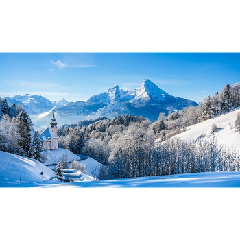 Fototapet de perete autoadeziv si lavabil Iarna sub soare 200 x 135 cm Fototapet de perete autoadeziv si lavabil Iarna sub soare 200 x 135 cm