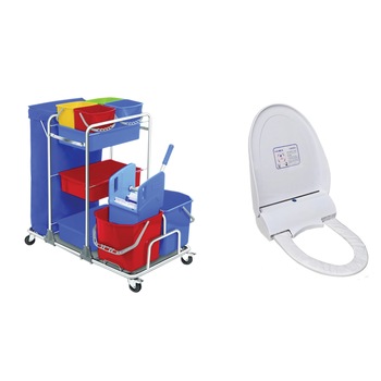 Pachet Carucior curatenie Total si Capac toaleta Sanito Pachet Carucior curatenie Total si Capac toaleta Sanito