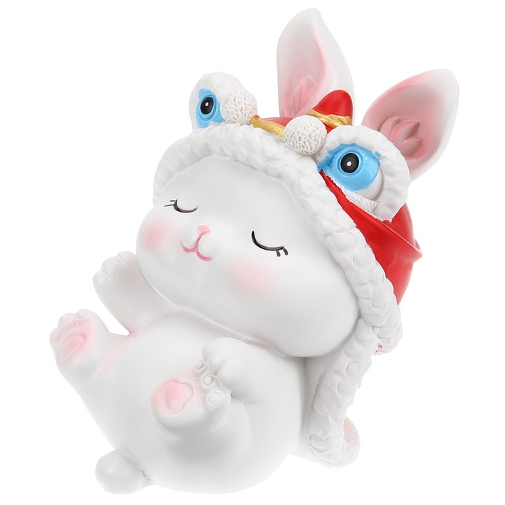 Figurina iepure micro YANYXR rasina colorat 8x5x4cm decorativ