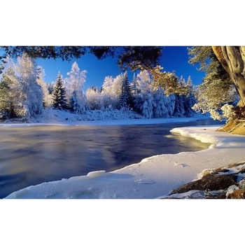 Tablou canvas Iarna pe rau (60 x 40 cm) Tablou canvas Iarna pe rau (60 x 40 cm)