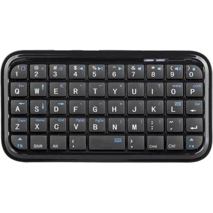 Мини Bluetooth клавиатура, 49 клавиша, черна, 11.5x6x0.7см
