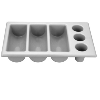 Tava Hendi pentru tacamuri, polietilena gri, 6 sectiuni, 530x325x(H)105 mm Tava Hendi pentru tacamuri, polietilena gri, 6 sectiuni, 530x325x(H)105 mm