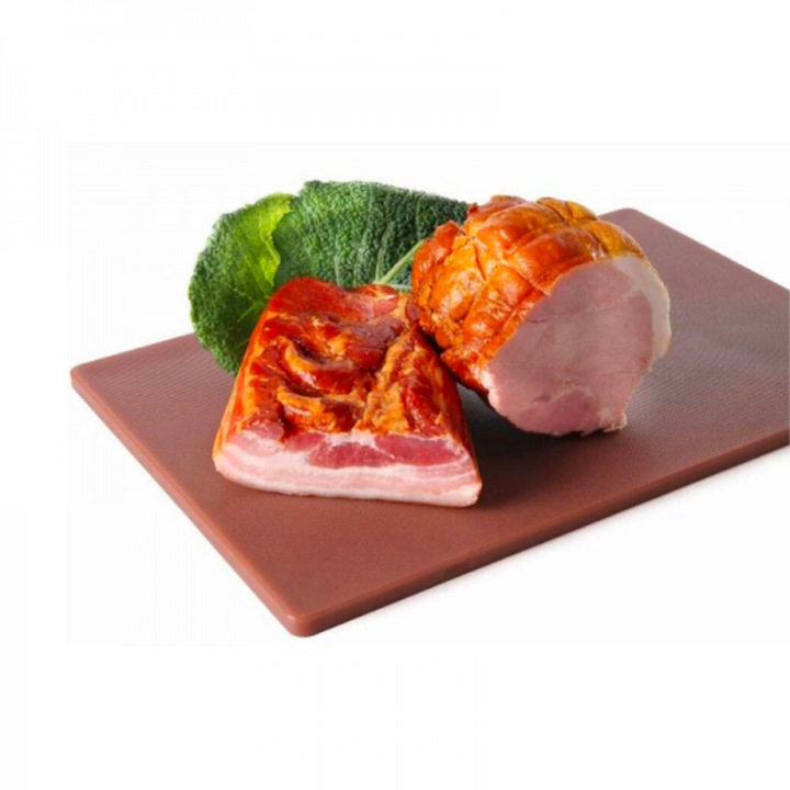 Tocator maro din polietilena HDPE 500 pentru carne gatita, 45x30 cm