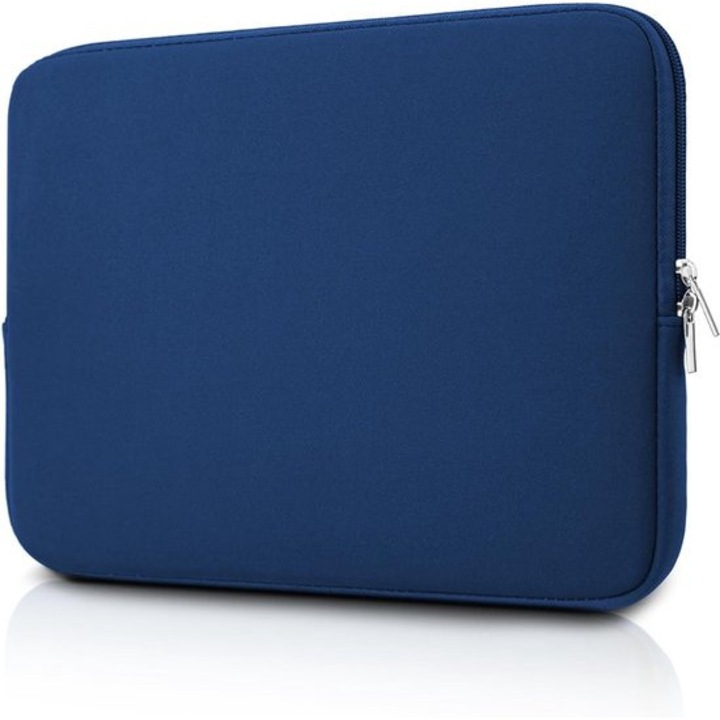 Husa laptop 13 inch, albastru, captusita, subtire, usoara