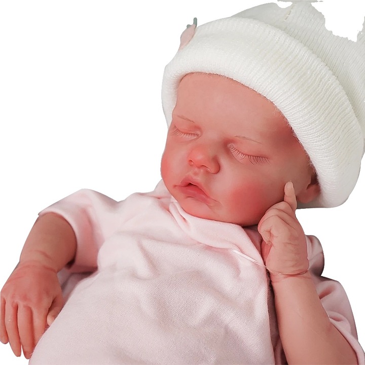 Papusa Reborn, silicon, realista, 43cm, 2.45kg