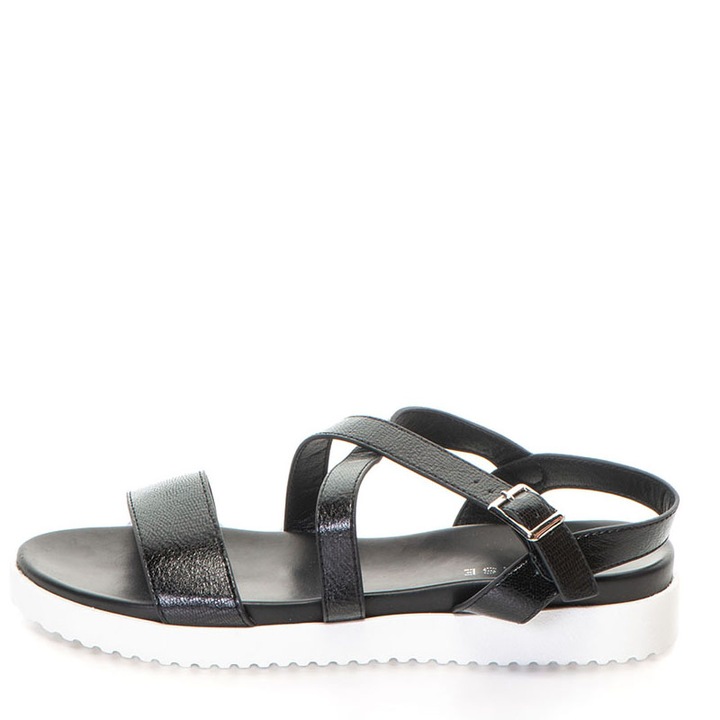 Release Lapos talpú szandál, Kényelmes, Műbőr, 38, Fekete