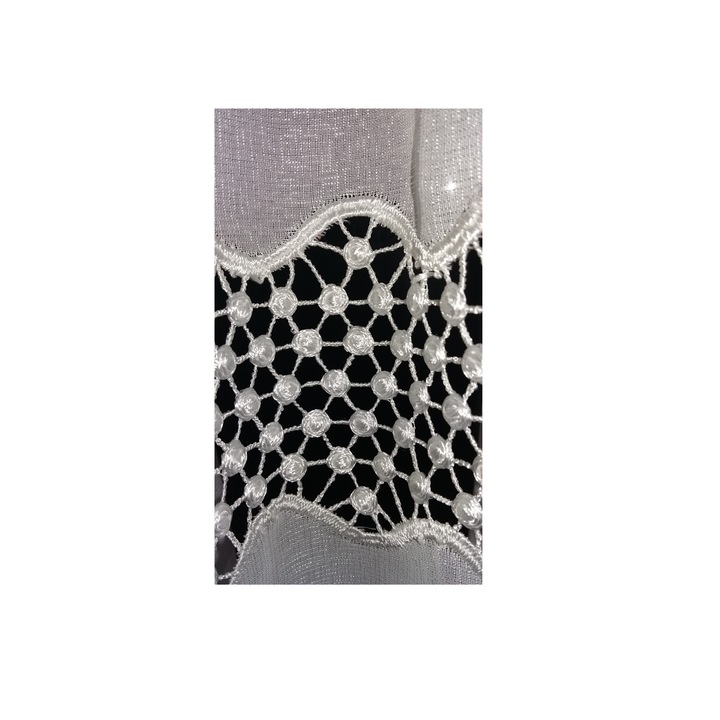 Perdea brodata, IMPORT, alb, 280x500 cm