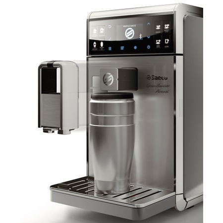 Espressor super-automat Saeco GranBaristo Avanti HD8978/01, Carafa integrata, Filtru AquaClean, Rasnita ceramica, 18 varietati de cafea, 15 Bar, 1.7 litri, Argintiu
