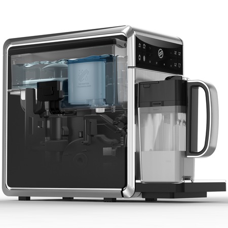 Espressor super-automat Saeco GranBaristo Avanti HD8978/01, Carafa integrata, Filtru AquaClean, Rasnita ceramica, 18 varietati de cafea, 15 Bar, 1.7 litri, Argintiu